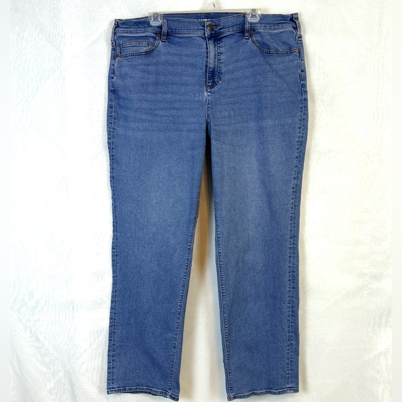 Lands End Women’s Straight Leg High Rise Boyfriend Jeans / 20W - Picture 1 of 11
